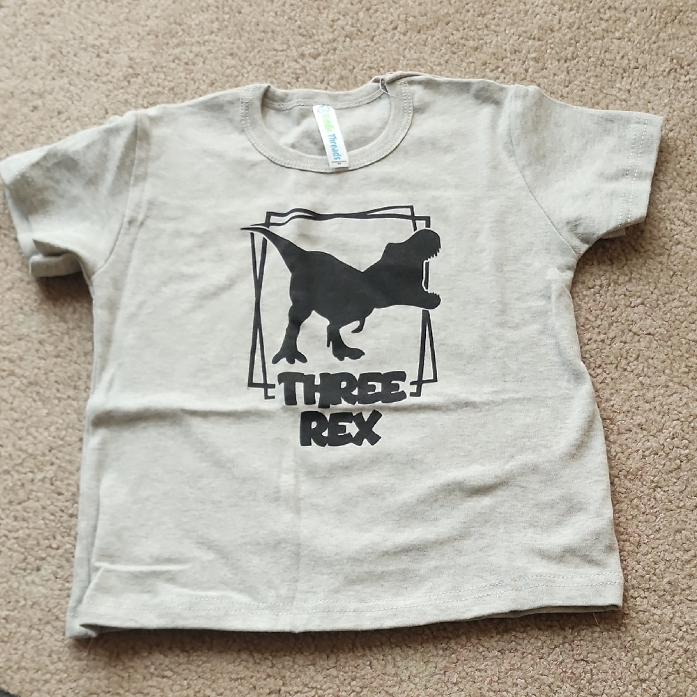 Three Rex Kids T-Shirt - Gray